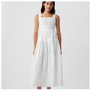 NWT Gap x Doen White Eyelet Maxi Dress L